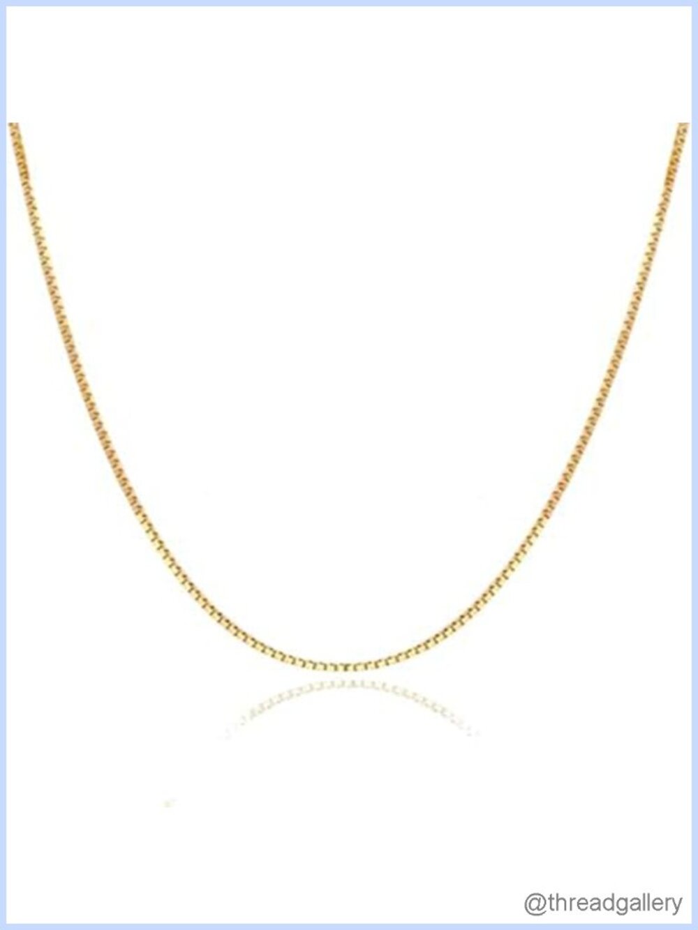 14k Solid Gold Box Chain Necklace Lobster Clasp Dainty Layering
